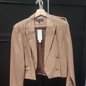 Catherine Malandrino Double-Breasted Tan Blazer